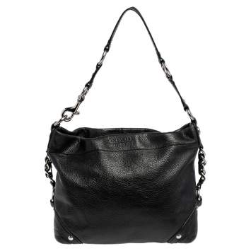 Pre Owned Coach Black Leather Carly Hobo