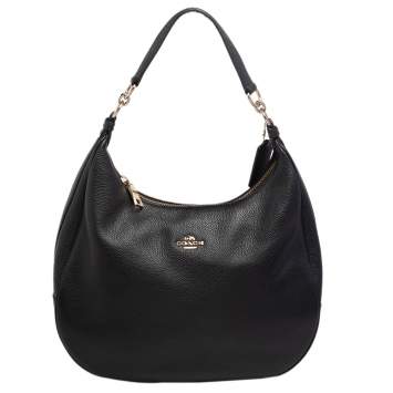 Pre Owned Coach Black Leather Harley Hobo