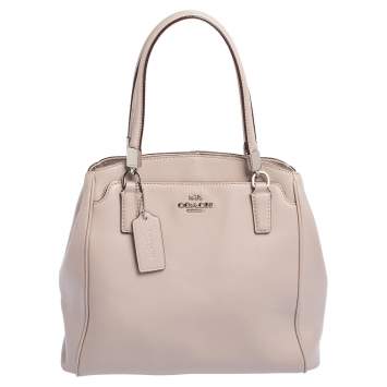 Pre Owned Coach Beige Leather Minetta Satchel
