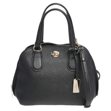 Pre Owned Coach Black Leather Prince Street Satchel