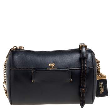 Pre Owned Coach Black Leather Joni Crossbody Bag