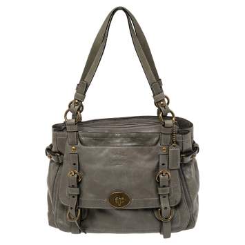 Pre Owned Coach Grey Leather Legacy Garcia Tote