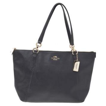 Pre Owned Coach Black Leather Madison Tote