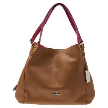Pre Owned Coach Brown Leather Edie Shoulder Bag