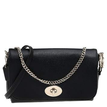 Pre Owned Coach Black Leather Mini Ruby Crossbody Bag