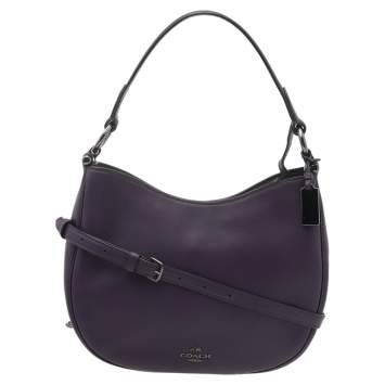 Pre Owned Coach Purple Leather Nomad Glovetanned Hobo