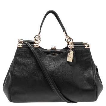 Pre Owned Coach Black Leather Madison Pinnacle Satchel