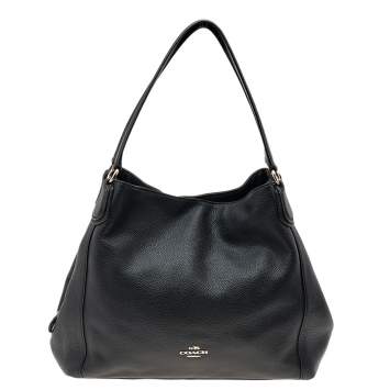Pre Owned Coach Black Leather Phoebe Tote