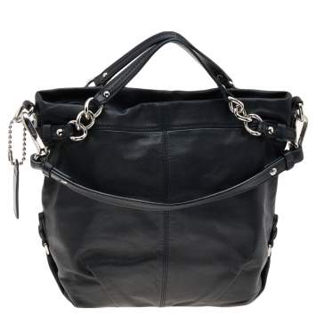 Pre Owned Coach Black Leather Brooke Hobo