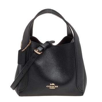 Pre Owned Coach Black Leather Hadley 21 Hobo