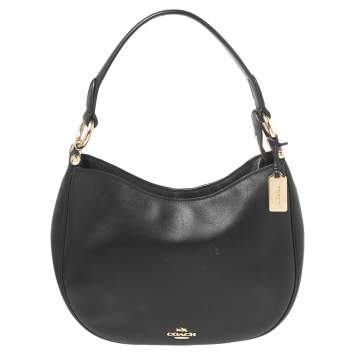 Pre Owned Coach Black Leather Nomad Hobo 