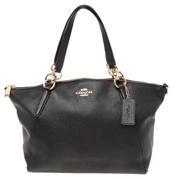 Pre Owned Coach Black Leather Small Kelsey Satchel