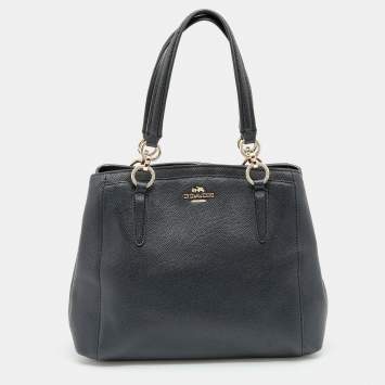 Pre Owned Coach Black Leather Minetta Satchel