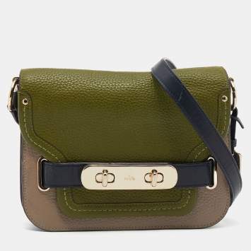 Coach Multicolor Leather Small Swagger Crossbody Flap Bag