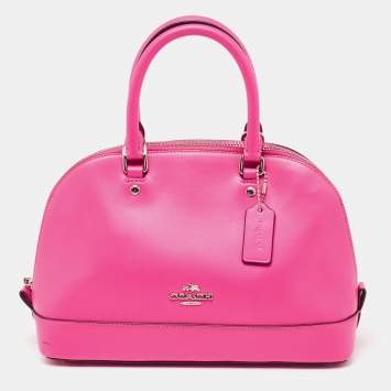 Pre Owned Coach Pink Leather Mini Sierra Satchel