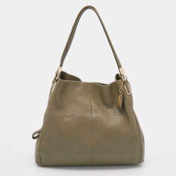 Pre Owned Coach Green Leather Phoebe Madison Shoulder Bag