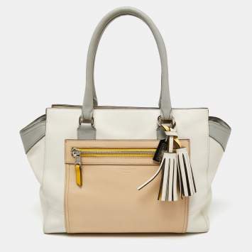 Pre Owned Coach Multicolor Leather Legacy Candace Tote