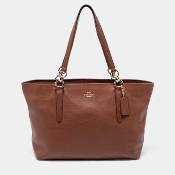 Pre Owned Coach Brown Leather Tote