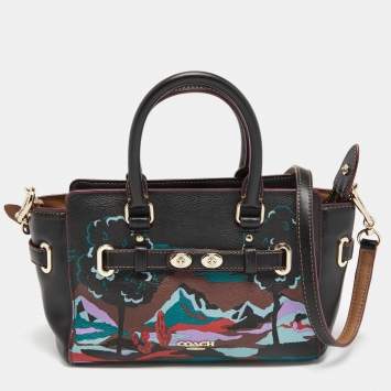 Pre Owned Coach Multicolor Leather Swagger 20 Tote