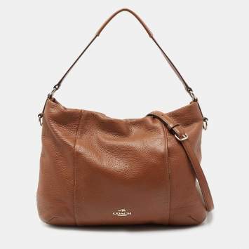 Pre Owned Coach Brown Leather Isabelle East West Hobo