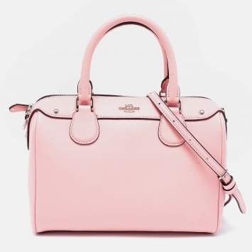 Coach Pink Leather Mini Bennett Satchel