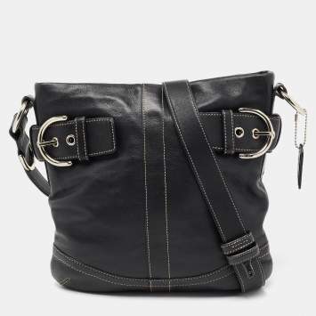 Coach Black Leather Shoulder Bag