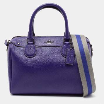 Coach Purple Leather Mini Bennett Satchel