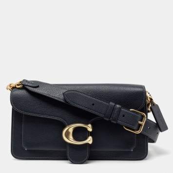 Pre Owned Coach Navy Blue Leather Tabby 26 Medium Shoulder Bag