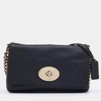 Pre Owned Coach Black Leather Crosstown Crossbody Bag