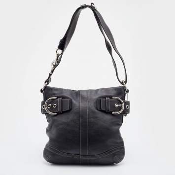 Coach Black Leather Shoulder Bag