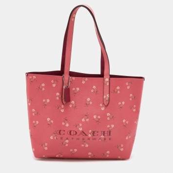 Pre Owned Coach Multicolor Floral Print Coated Canvas Highline Shopper Tote