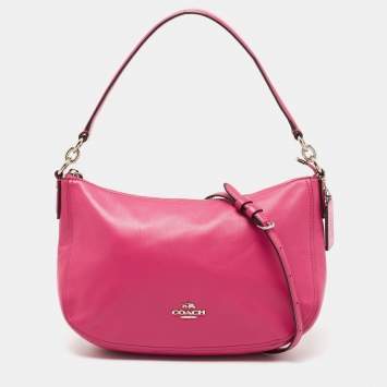 Pre Owned Coach Pink Leather Chelsea Shoulder Bag