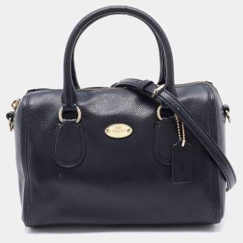 Coach Black Leather Mini Bennett Satchel