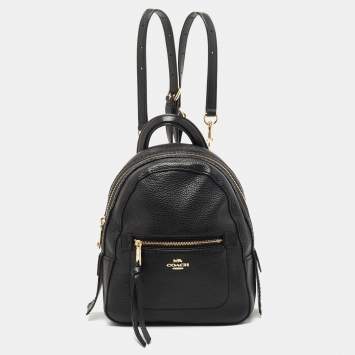 Pre Owned Coach Black Leather Andi Backpack
