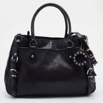 Coach Black Leather Straps Satchel