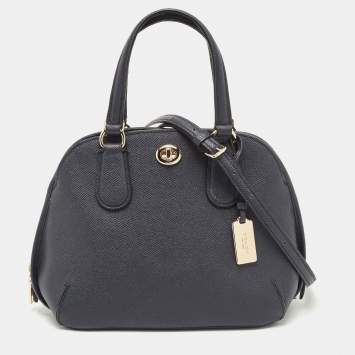 Pre Owned Coach Blue Leather Prince Street Satchel