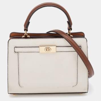 Coach Off-white Leather Mini Lane Top Handle Bag