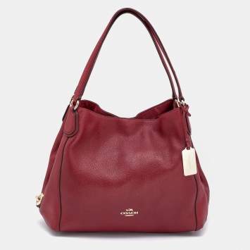 Coach Red Leather Edie 31 Shoulder Bag