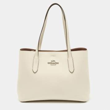 Coach Off-White Leather Avenue Tote
