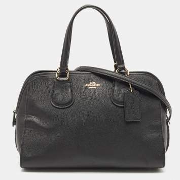 Pre Owned Coach Black Pebbled Leather Nolita Satchel