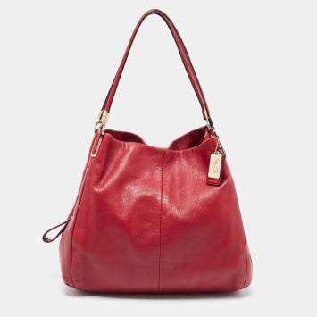 Pre Owned Coach Red Leather Phoebe Madison Shoulder Bag