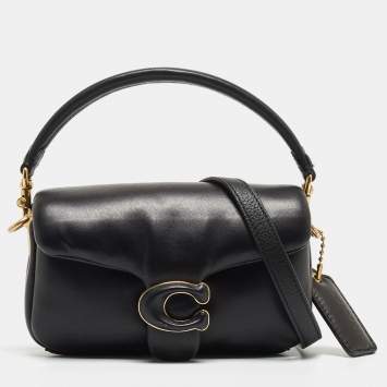 Coach Black Leather Tabby Pillow 18 Crossbody Bag