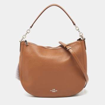 Pre Owned Coach Brown Leather Chelsea 32 Hobo