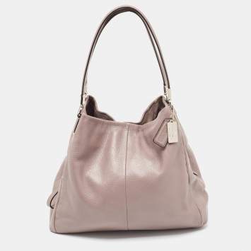 Coach Grey Leather Edie Shoulder Bag