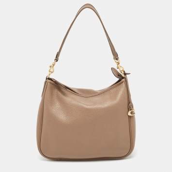 Coach Taupe Leather Cary Hobo