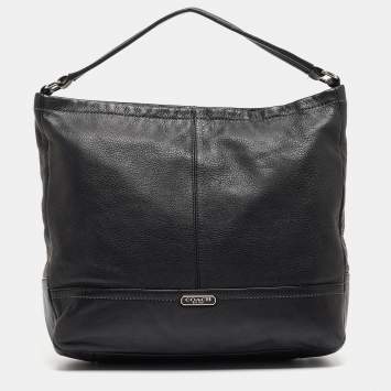 Coach Black Leather Park Hobo