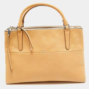 Coach Cream Leather Borough Tote