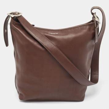 Pre Owned Coach Brown Leather Legacy Tassel Shoulder Bag