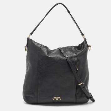 Coach Black Leather Scout Hobo