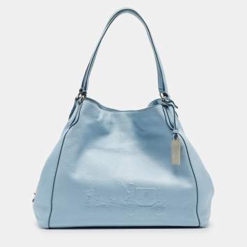 Coach Light Blue Leather Edie Shoulder Bag